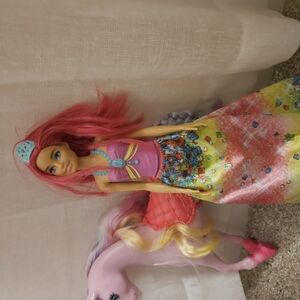 Colorful Barbie Dreamtopia Fairytale Gift Set 2021 UnFashion Doll with Pink Hair